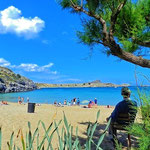 Spiaggia di Lindos, isola di Rodi