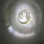 Blick in die GFK Rohre