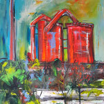 Duisburger Landschaftspark      100 x 80 cm  verkauft/sold 