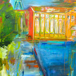 Weg zur Maschinenhalle   100 x 80 cm  verkauft/sold