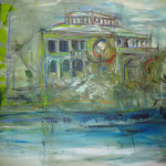 Villa Hügel 100 x 120 cm, verkauft/sold