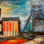 Consolidation orange   135 x 165 cm  verkauft/sold