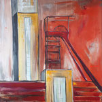 Nordstern Orange-Rot   150 x 100 cm verkauft, sold