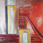 Nordstern Orange-Rot   150 x 100 cm verkauft, sold
