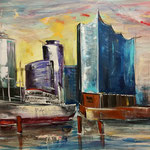 Hamburger Hafen, 140 x 80 cm verkauft/sold