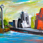 Düsseldorf am Rhein, 150 x 100 cm, verkauft/sold