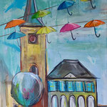 Schirme in Dorsten, 70 x 50 cm verkauft/sold