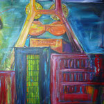 Zollverein bei Nacht 100 x 100 cm, verkauft/sold