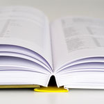 sewn spine of a book