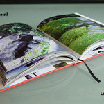 hardcover book with a reading ribbon