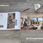 A3 landscape boek dat open licht