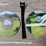 Golftaschenanhänger-Bag-Tag-schwarzen Klettriemen