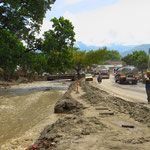 In Campoalegre hat der Fluss grosse Überschwemmungsschäden verursacht.