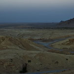 Faszinierende Wüste in der Abenddämmerung.