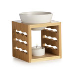 Duftlampe "Ascona" Holz Keramik weiss 19.80 CHF