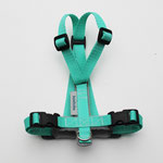 Katzen-Geschirr: Gurtband: Minze; Fleece: Grau