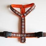 Führgeschirr: Pinwheel braun-mint-orange; Gurtband: braun; AirMesh: orange