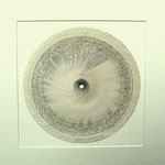 'N.Y. ',  cut book mounted on carton, Ø 43 cm, signed 1989, € 6.500