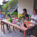 Still in Germany: Marianne, Monika and Anita. Marianne taught me a lot of handbuilt techniques. I am so thankful. We met one every week and had so much fun!