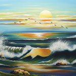 gaviotas   100 x 50cm