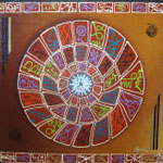 calendario indigena   80 x 80cm