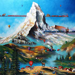 de paseo en mi mundo   120 x 100cm