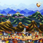mundo nuevo   98 x 79cm