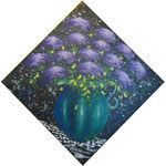 flores lilas   50 x 50cm