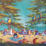 brilla en la ciudad   120 x 90cm