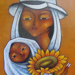 corazon de madre   80 x 70cm