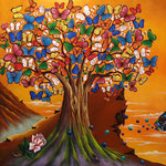mundo magico   80 x 80cm
