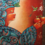 virgen andina   100 x 80cm