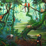 cusumbo - rey de la amazonia   120 x 70cm