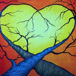 atardecer con mi corazon   60 x 45cm