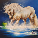 jugando con el aqua   100 x 80cm