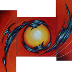 cuidando la luz   111 x 94cm