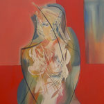 DONNA III, 80X80 CM, ACRYL AUF LEINWAND, PREIS AUF ANFRAGE