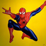 SPIDERMAN, 100X100CM, ACRYL AU LEINWAND, VERKAUFT