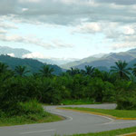 Straße und Landschaft Region San Martin, Peru; Gebirgskette: Cordillera azul