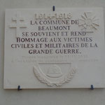 Plaque commémorative avec Gravure et bas-relief en pierre de Tervoux
