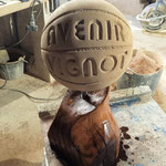 Ballon de Basket en pierre de Savonnières