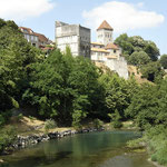 Sauveterre de Béarn - le site vu du Gave