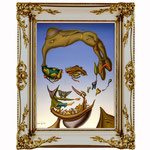 Abraham Lincoln, 2009 (Öl auf Leinwand, 24 x 30 cm)