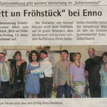 Bericht Theater "Bett un Fröhstück" (Quelle: Hadler Kurier 11.01.2012)