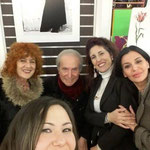 Elisa Martorana con il critico Aurelio Pes e consorte, la mecenate Beatrice Feo Filangeri , Lidia Vivoli 