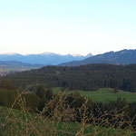 herrliche Landschaft hinterm Haus