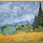 Champ de blé - D'après Van Gogh - Huile