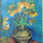 Les fritilaires - D'après Van Gogh - Huile