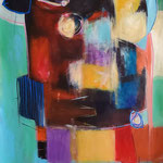 " Communion 2 "  148 x 67 cm - Acrylique , Mixte - 2020