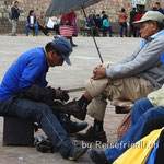 Schuhputzer in Cusco